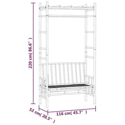 Sodo suoliukas su pavėsine 116cm, rudas kaina ir informacija | Lauko suolai | pigu.lt