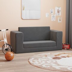 Dvivietė Vaikiška sofa vidaXL, juoda цена и информация | Детские диваны, кресла | pigu.lt