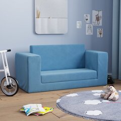 Dvivietė Vaikiška sofa vidaXL, mėlyna цена и информация | Детские диваны, кресла | pigu.lt