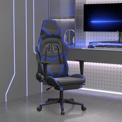 Masažinė žaidimų kėdė su pakoja, Dirbtinė oda, juoda/mėlyna kaina ir informacija | Biuro kėdės | pigu.lt