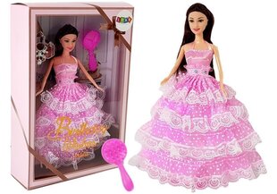 Lėlė su rožine suknele ir priedais, 28 cm kaina ir informacija | Žaislai mergaitėms | pigu.lt