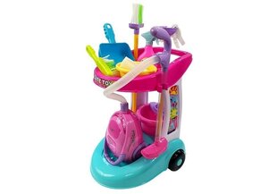 Vežimėlis su dulkių siurbliu ir valymo priedais vaikams kaina ir informacija | Žaislai mergaitėms | pigu.lt