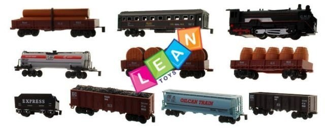 Geležinkelio rinkinys Rail King, 150 cm kaina ir informacija | Žaislai berniukams | pigu.lt