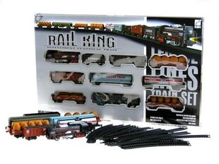 Железнодорожный набор Rail King, 150 см цена и информация | Игрушки для мальчиков | pigu.lt