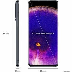 Oppo Find X5 Pro 5G Dual SIM 12/256GB, Black kaina ir informacija | Mobilieji telefonai | pigu.lt