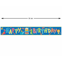 Girlianda - "Su gimimo diena", 91 cm kaina ir informacija | Dekoracijos šventėms | pigu.lt