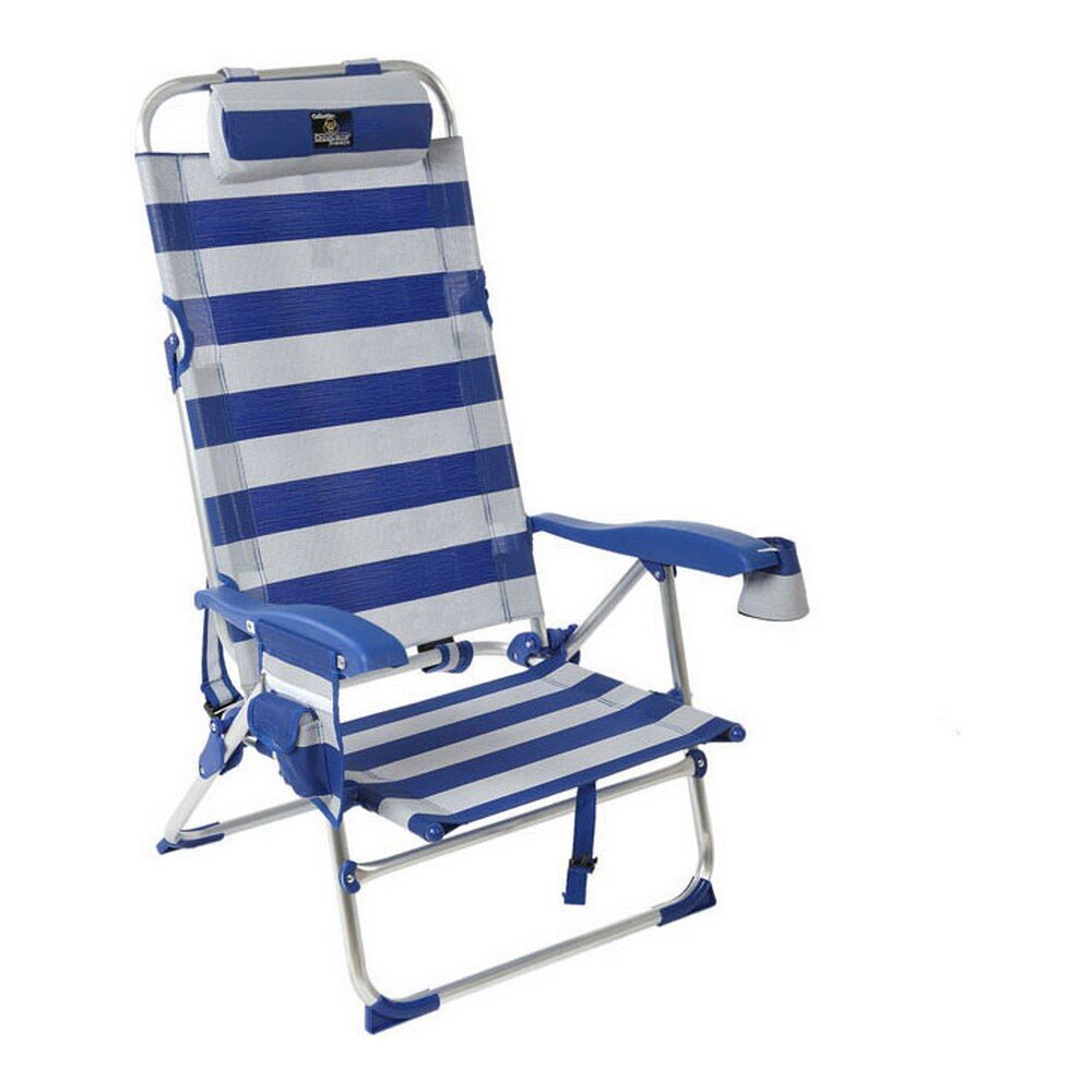 Sulenkiama kėdė Bigbuy Outdoor, mėlyna kaina ir informacija | Lauko kėdės, foteliai, pufai | pigu.lt