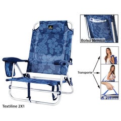 Sulankstoma kėdė Bigbuy Outdoor, mėlyna kaina ir informacija | Lauko kėdės, foteliai, pufai | pigu.lt