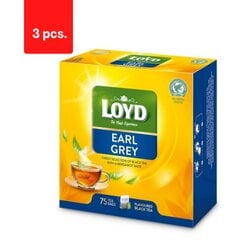 Aromatizuota juodoji arbata Loyd Earl Grey, 75 x 1.7g x 3 pak. kaina ir informacija | Arbata | pigu.lt