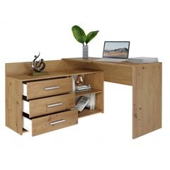 Письменный стол с комодом Dany, коричневый цена и информация | Компьютерные, письменные столы | pigu.lt