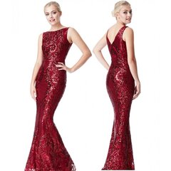 Эксклюзивное бордовое платье макси с блестками цена и информация | Платья | pigu.lt