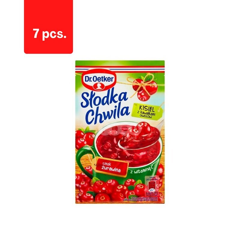 Greito paruošimo kisielius su spanguolėmis Dr.oetker, 32,5 g x 7 vnt. kaina ir informacija | Priedai maistui ruošti | pigu.lt