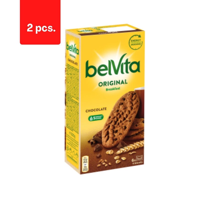 Kakaviniai sausainiai su šokolado gabalėliais belvita, 300 g x 2 vnt. kaina ir informacija | Saldumynai | pigu.lt