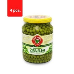 Konservuoti žalieji žirneliai Kėdainių, 450 g x 4 vnt. kaina ir informacija | Konservuotas maistas | pigu.lt