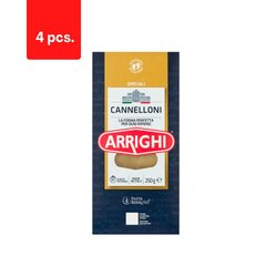 Паста ARRIGHI Cannelloni, большие тубы, 250 г x 4 шт.  цена и информация | Макароны | pigu.lt