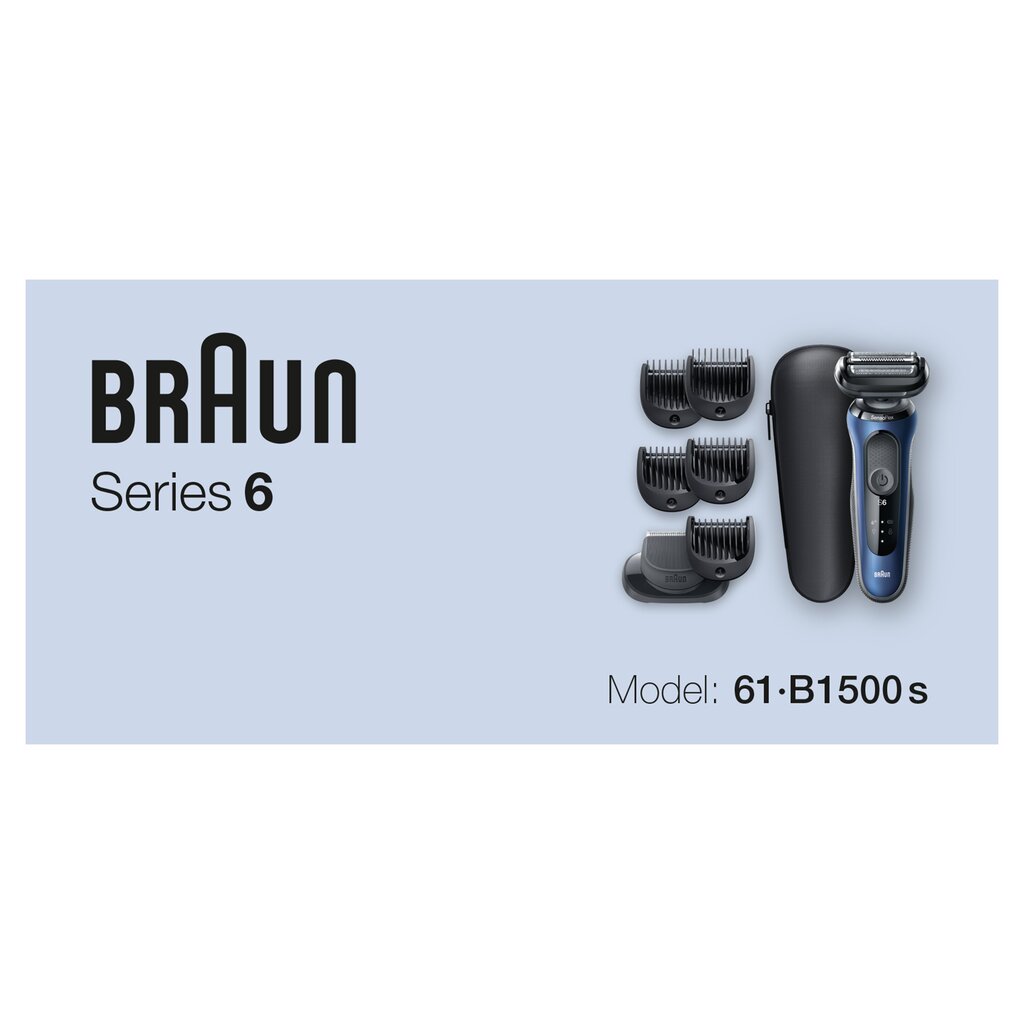 Braun Series 6 61-B1500s AutoSense цена и информация | Barzdaskutės | pigu.lt