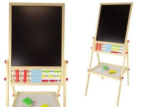 Деревянная магнитная доска для мела 2в1 + таблица умножения алфавита Abacus цена и информация | Развивающие игрушки | pigu.lt