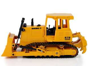 Экскаватор-бульдозер с дистанционным управлением, R/C truck type tractor, желтый цвет цена и информация | Игрушки для мальчиков | pigu.lt