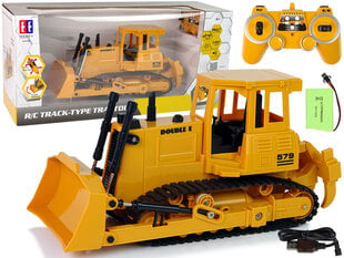 Buldozerinis ekskavatorius valdomas nuotoliniu būdu, R/C truck type tractor, geltonas kaina ir informacija | Žaislai berniukams | pigu.lt