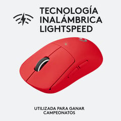 Logitech G Pro X Superlight 25600 dpi Sarkans kaina ir informacija | Pelės | pigu.lt