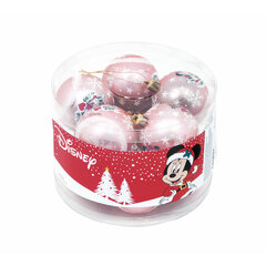 Ёлочный шарик Minnie Mouse Lucky 10 штук Розовый Пластик (Ø 6 cm) цена и информация | Ёлочные игрушки, верхушки | pigu.lt