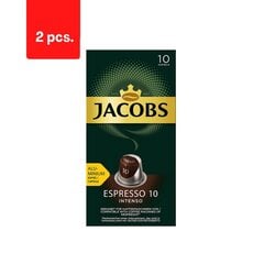 Кофейные капсулы JACOBS Espresso 10 Intenso, 52 г x 2 упаковки цена и информация | Кофе, какао | pigu.lt