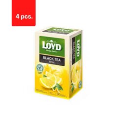 Чай черный с ароматом лимона LOYD, 20x1.7 г x 4 пачки цена и информация | Чай | pigu.lt
