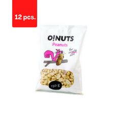 Арахис O!NUTS, половинки, 150 г x 12 шт.  цена и информация | Закуски, чипсы | pigu.lt