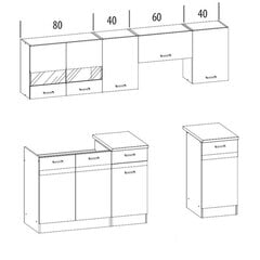 Кухонный гарнитур Eliza 220 цена и информация | Кухонные гарнитуры | pigu.lt