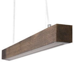 Деревянный подвесной светильник, 60 см, 24Вт, 2000лм, 4000К «Slim», темный цена и информация | Люстры | pigu.lt