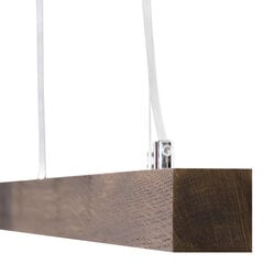 Деревянный подвесной светильник, 120 см, 60Вт, 4200лм, 4000К, «Слим» темный цена и информация | Люстры | pigu.lt