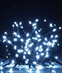Kalėdinė lauko/vidaus girlianda su 500 LED šviesos diodų lempučių, apie 30m, Balta spalva kaina ir informacija | Girliandos | pigu.lt