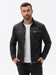 Мужская куртка переходной омбре C605, черная цена и информация | Мужские куртки | pigu.lt