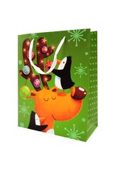 Kalėdinis dovanų maišelis, 32 x 26 cm kaina ir informacija | Dovanų pakavimo priemonės | pigu.lt