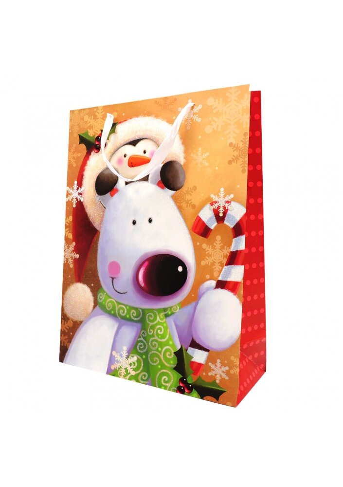 Kalėdinis dovanų maišelis, 40 x 30 cm kaina ir informacija | Dovanų pakavimo priemonės | pigu.lt