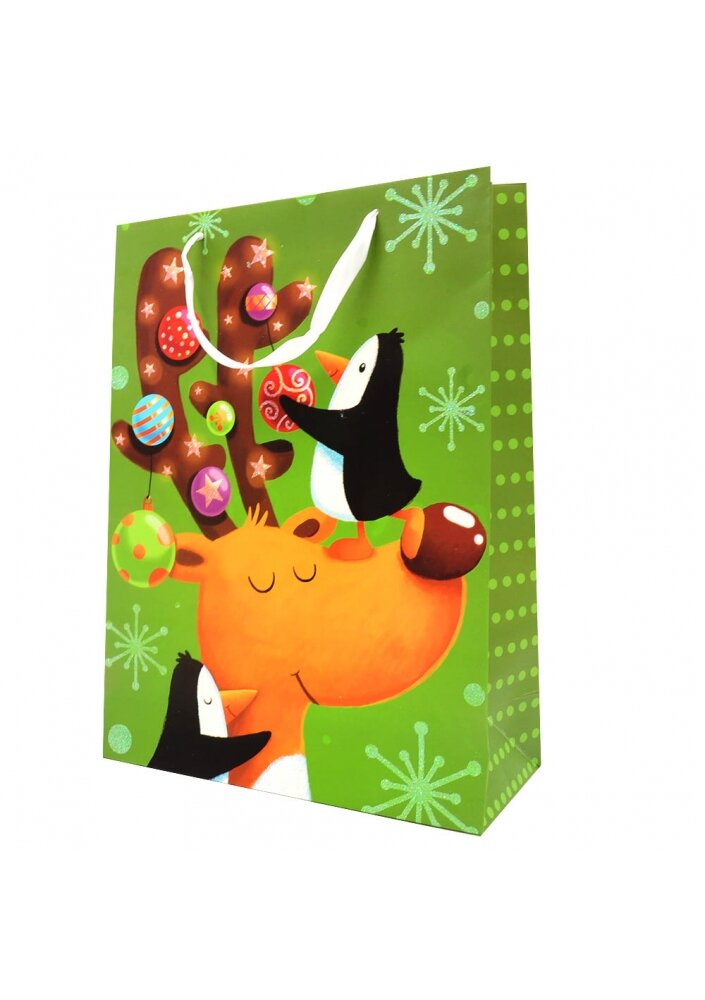 Kalėdinis dovanų maišelis, 40 x 30 cm цена и информация | Dovanų pakavimo priemonės | pigu.lt