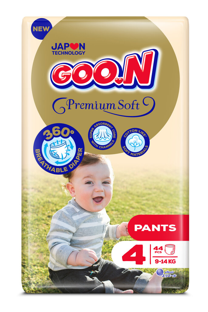 Sauskelnės-kelnaitės Goon, 4 (9-14 kg), 44 vnt цена и информация | Sauskelnės | pigu.lt