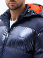 Vyriška žieminė striukė Ombre C546 tamsiai mėlyna kaina ir informacija | Vyriškos striukės | pigu.lt