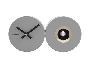 Sieninis laikrodis - Duo gegutė, pilka sp., 26 cm kaina ir informacija | Laikrodžiai | pigu.lt