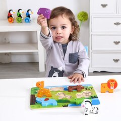 Medinė dėlionė , Tooky Toy kaina ir informacija | Žaislai kūdikiams | pigu.lt