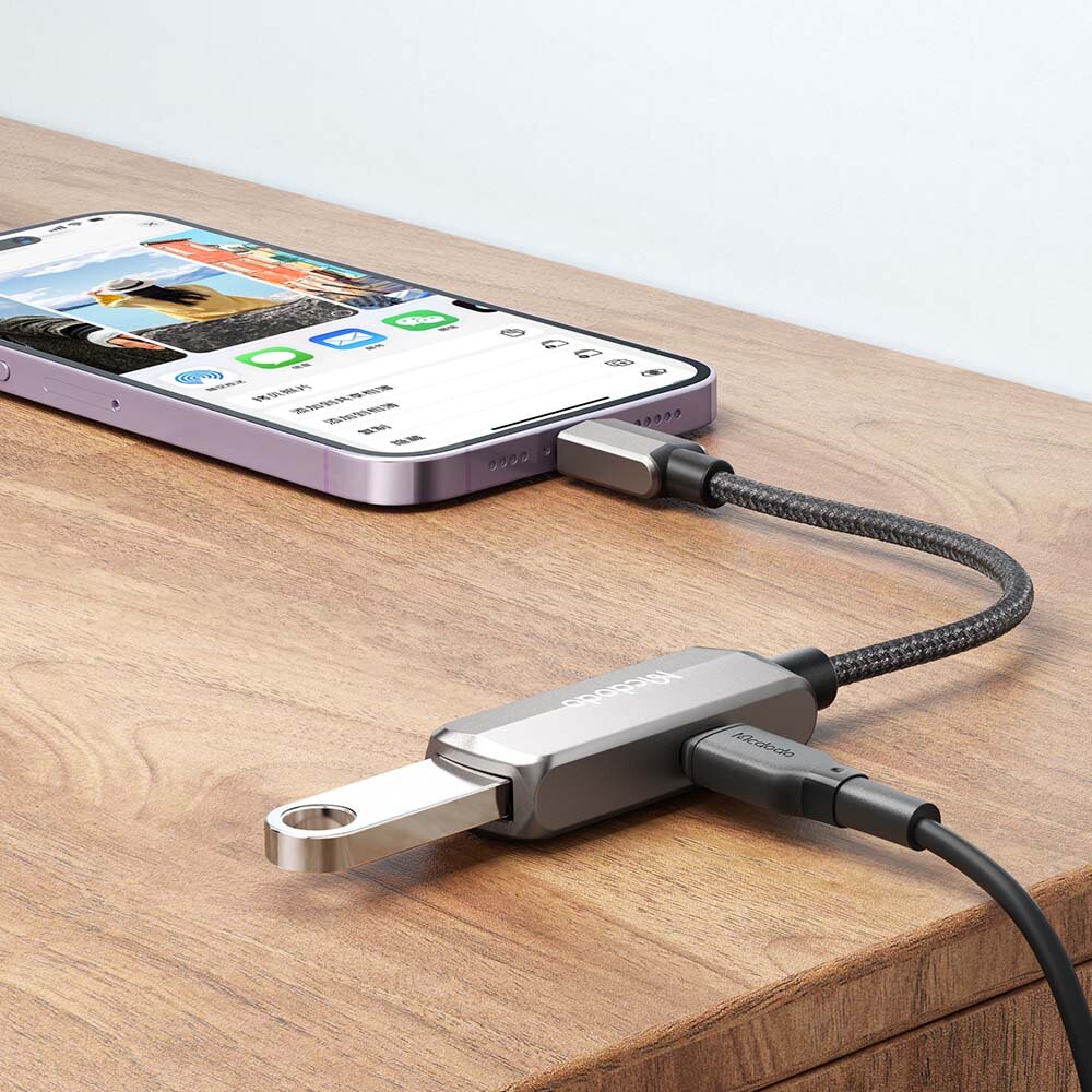 MCDODO ADAPTERIS IPHONE LIGHTNING Į OTG USB 3.0 kaina ir informacija | Adapteriai, USB šakotuvai | pigu.lt