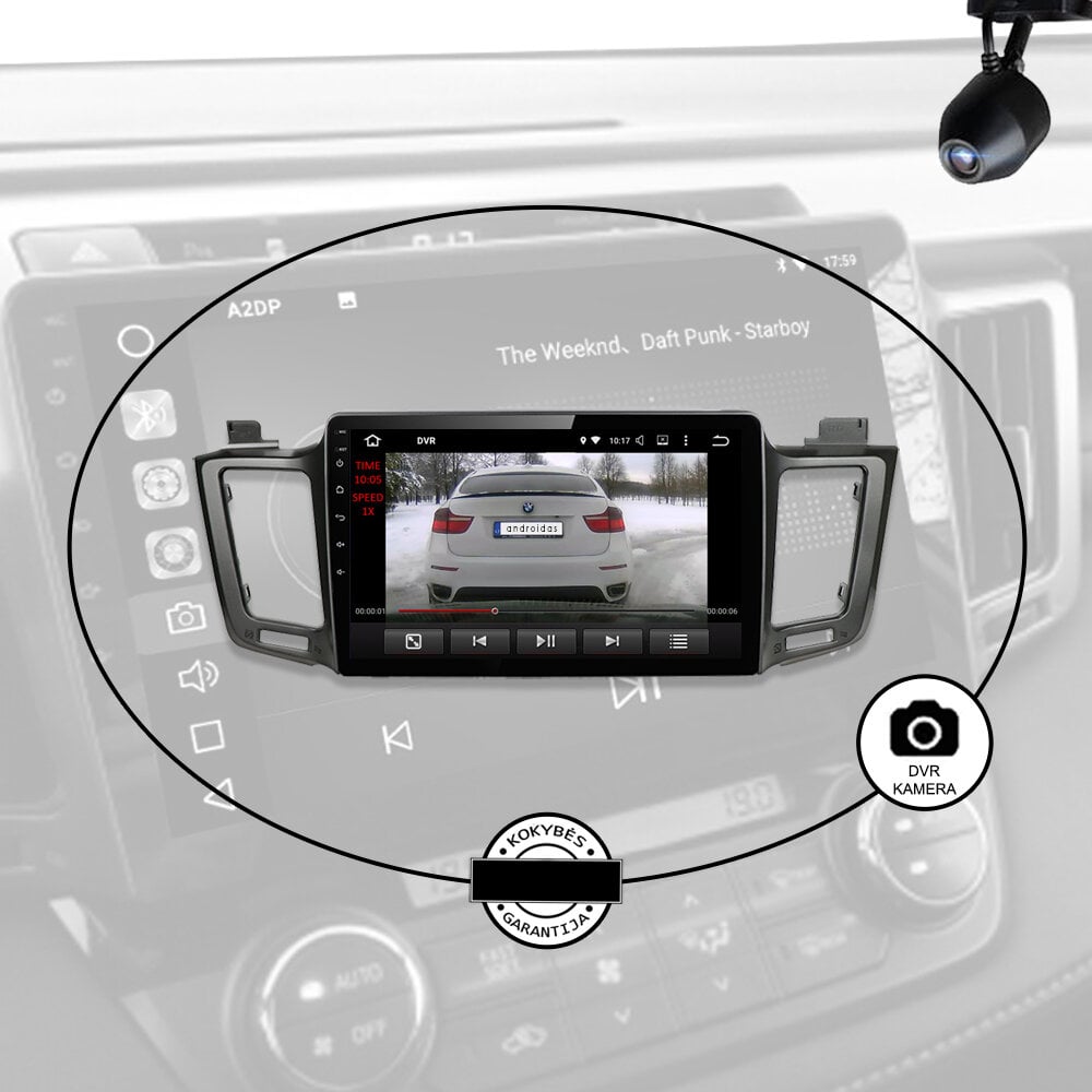 TOYOTA RAV4 2013-18 PEUGEOT 508 2011-2017 Android multimedia plančetė 10 colių automagnetola USB/WiFi/GPS/Bluetooth цена и информация | Automagnetolos, multimedija | pigu.lt