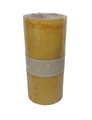 Boltze cilindrinė žvakė, geltona, 15 x 7 cm kaina ir informacija | Žvakės, Žvakidės | pigu.lt
