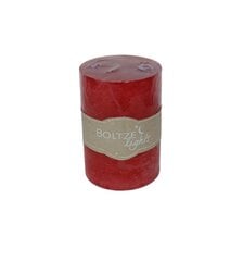 Boltze cilindrinė žvakė, raudona, 10 x 7 cm kaina ir informacija | Žvakės, Žvakidės | pigu.lt