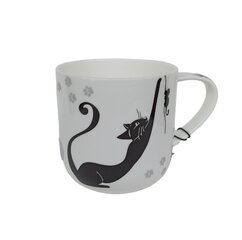 Carmani, Crazy Cats puodelis su katinu, baltas, juodas, 0,5 l цена и информация | Оригинальные кружки | pigu.lt