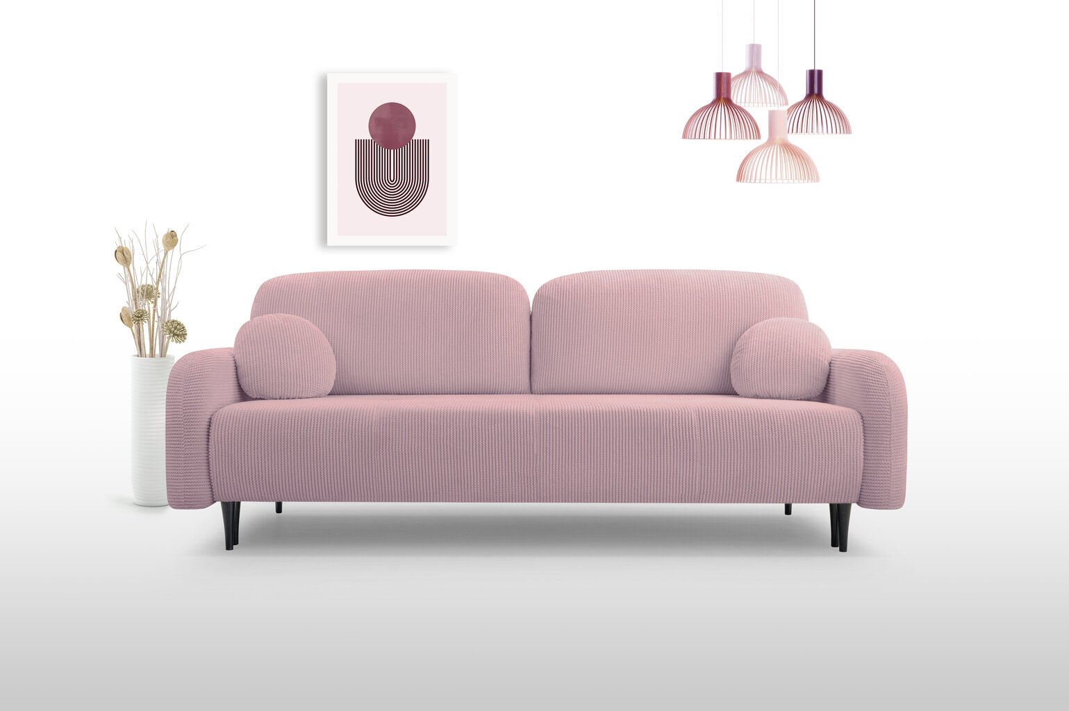 Sofa Laski Meble Cloud, rožinė kaina ir informacija | Sofos | pigu.lt