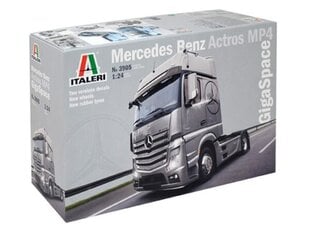 MERCEDES BENZ ACTROS MP4 GIGASPACE ITALERI 1:24 3905 цена и информация | Коллекционные модели автомобилей | pigu.lt