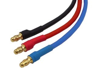 3 vnt. kabelio prailginimas 16AWG 30 cm bananų 3,5 mm, skirtas RC bešepetėliniam varikliui ESC RC valtims kaina ir informacija | Auto reikmenys | pigu.lt