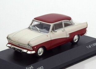 Ford Taunus 17m P2 1957 White/Dark Red WB190 WHITEBOX 1:43 цена и информация | Коллекционные модели автомобилей | pigu.lt