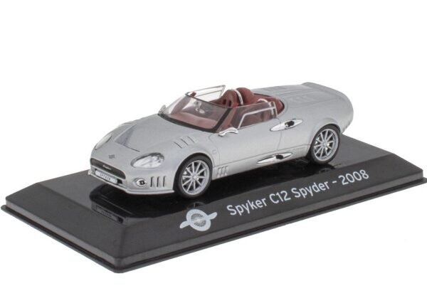 Spyker C12 Spyder - 2008 Silver SUP041 Altaya kaina ir informacija | Kolekciniai modeliukai | pigu.lt